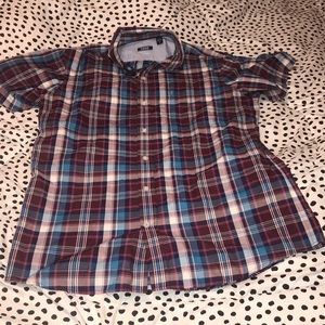 Izod brand plaid men’s button up shirt